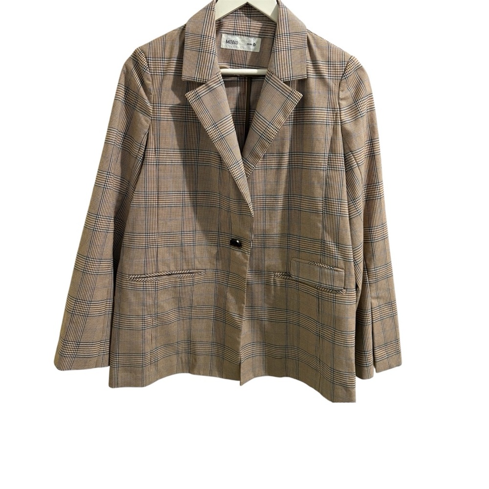 Plaid Tan Women's Blazer